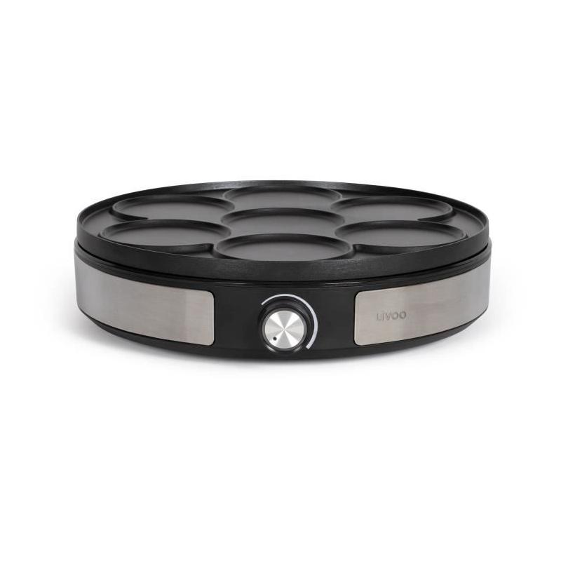 Crêpière réversible 1500W - Livoo DOP247 - Plaque Ø33 ou 7 x Ø10 cm