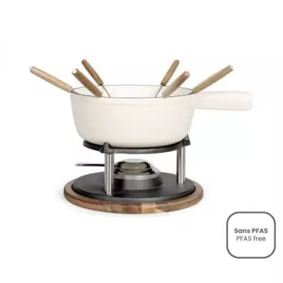 Service à fondue traditionnel LIVOO pour 6 personnes - Fonte émaillée