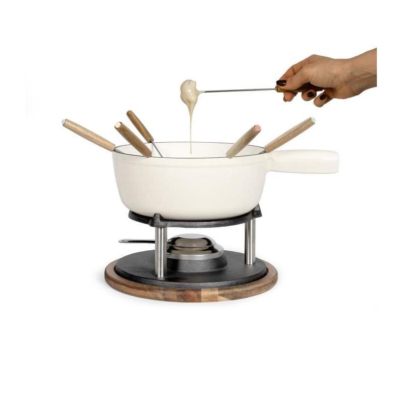 Service à fondue traditionnel LIVOO pour 6 personnes - Fonte émaillée