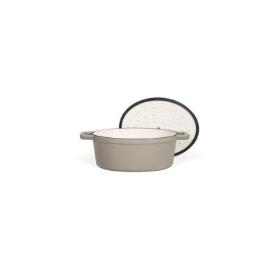Cocotte ovale Livoo MEP129G - Gris: Cuisinez avec style!