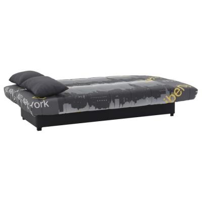Banquette clic clac 3 places New York jaune - L190 x P92 cm