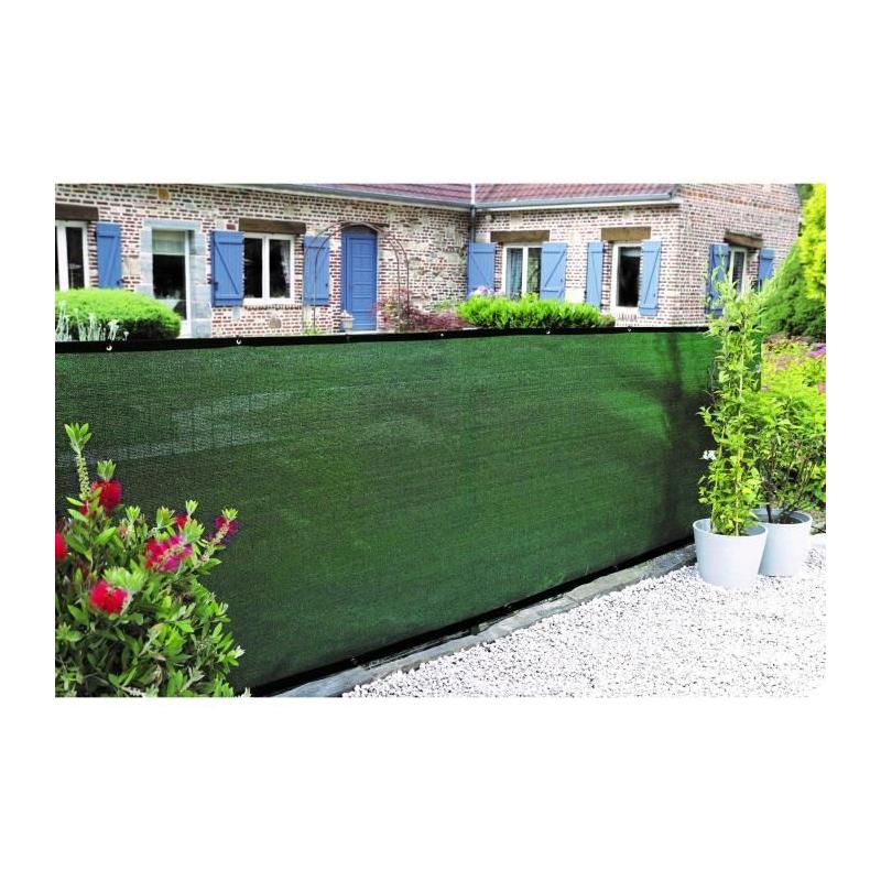 Brise-vue NATURE 1 x 3 m - Occultant 5/5 HDPE 350 g/m² - Vert kaki