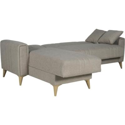 Canapé d'angle convertible réversible OMEGA - Tissu beige