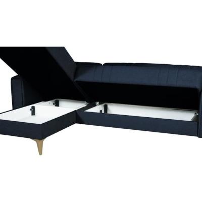 Canapé d'angle convertible réversible bleu foncé - OMEGA - 3/4 personnes