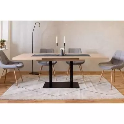 Table extensible ORLANDO - Style industriel chene sonoma Table extensible ORLANDO - Style industriel chene sonoma