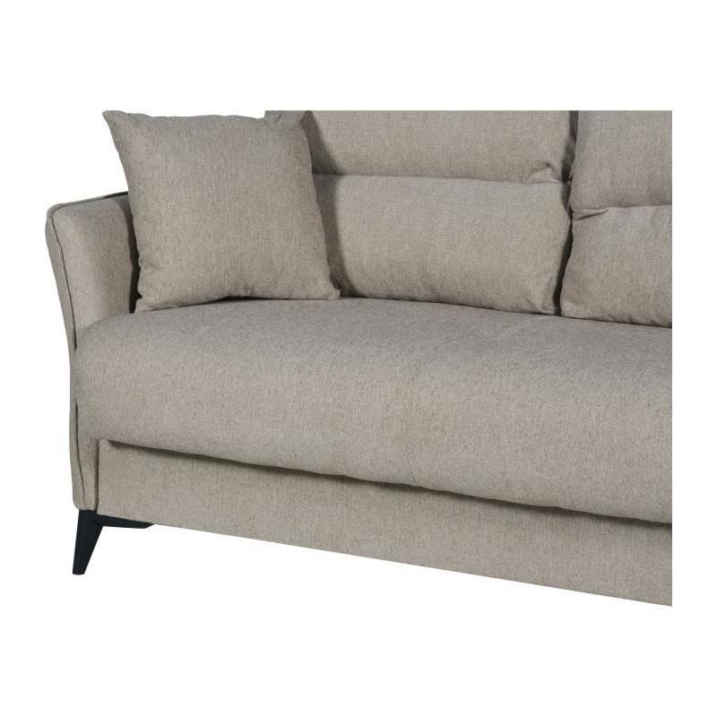 Canapé convertible 3 places OTTOWA beige - Pratique et confortable