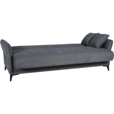 Canapé convertible 3 places OTTOWA gris foncé - Coffre de rangement