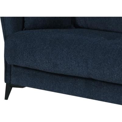 Canapé convertible 3 places OTTOWA - Bleu foncé - Coffre de rangement