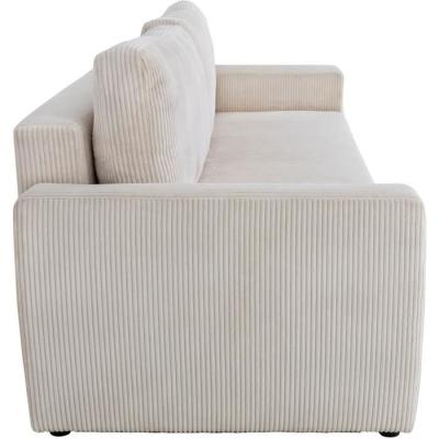 Canapé convertible 3 places PHARELL - Velours côtelé Beige