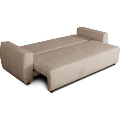 Canapé convertible 3 places PHARELL taupe bouclette