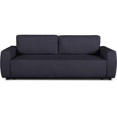 Canapé convertible 3 places PHARELL en tissu Bouclette Noir