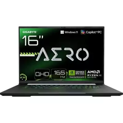PC Portable gamer GIGABYTE AERO X16 1WH93FRC94AH - 16'' QHD+ 165HZ - RTX5070 - AMD RYZEN AI 7 350 - 16Go - 1To SSD - Win 11 FAMI