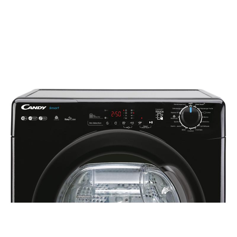 Candy Smart CSEH10A2DBEBX-47 sèche-linge Pose libre Charge avant 10 kg A++ Noir