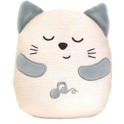 Peluche chaton CHICCO grise pour bébé dès la naissance