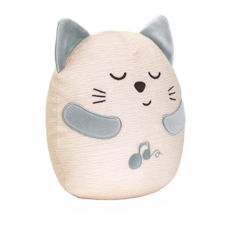 Peluche chaton CHICCO grise pour bébé dès la naissance