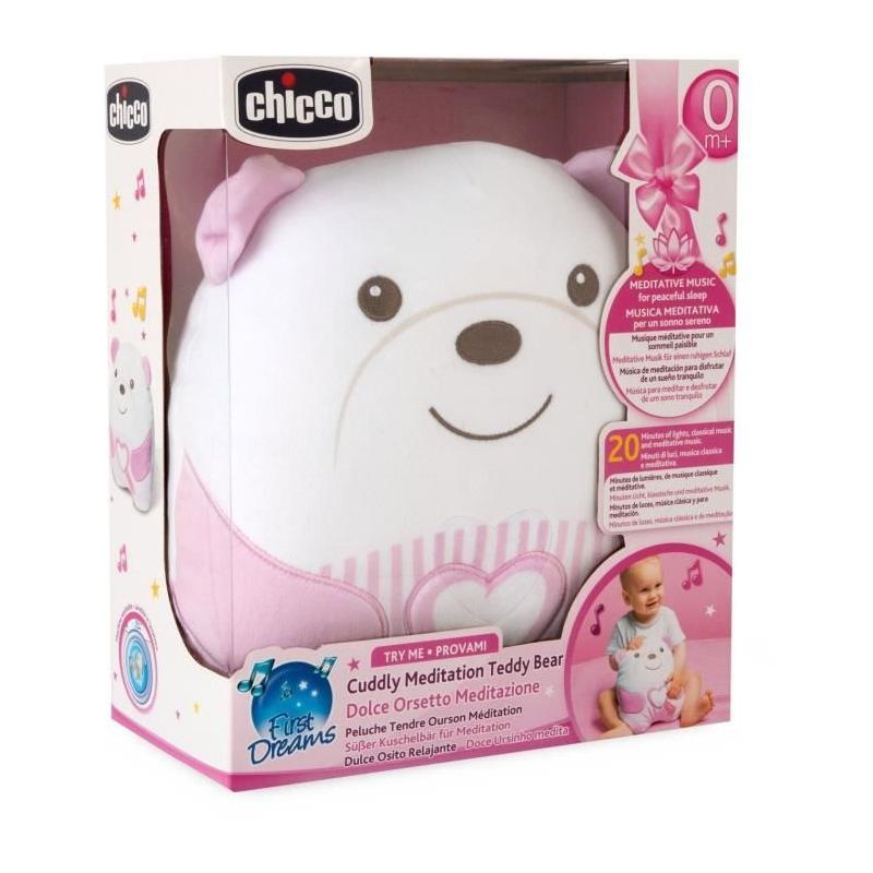 Doudou Peluche Ourson CHICCO Rose - Pour les bébés