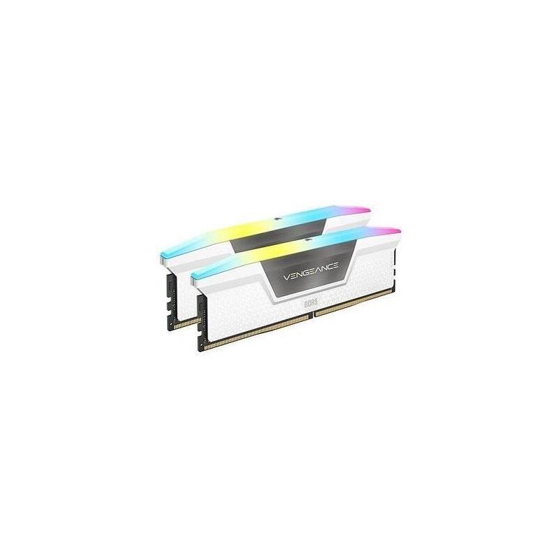Mémoire RAM CORSAIR Vengeance RGB DDR5 32Go Blanc