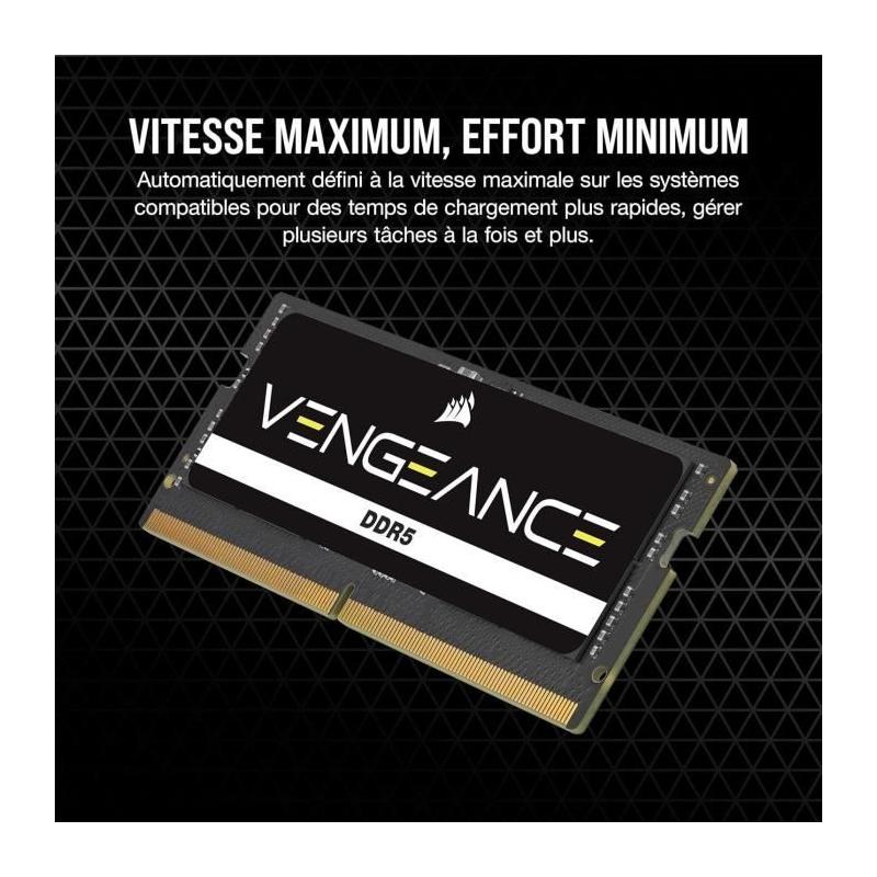 Mémoire Corsair Vengeance 16 Go 5200 MHz - Pour PC portable