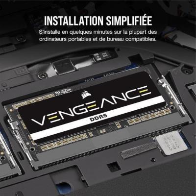 Mémoire Corsair Vengeance 16 Go 5200 MHz - Pour PC portable