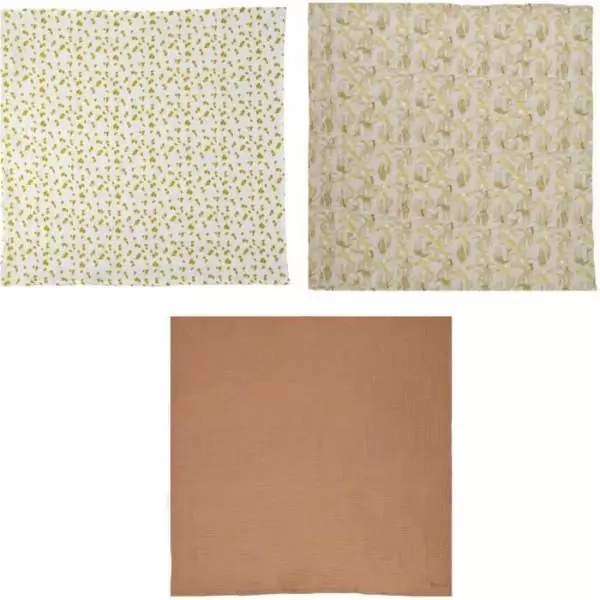Lot de 3 langes - DOMIVA - Honey Moon - Mousseline de coton - Doux et respirants