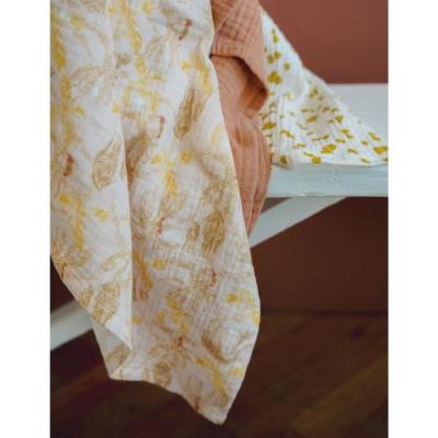 Lot de 3 langes DOMIVA Honey Moon en mousseline de coton