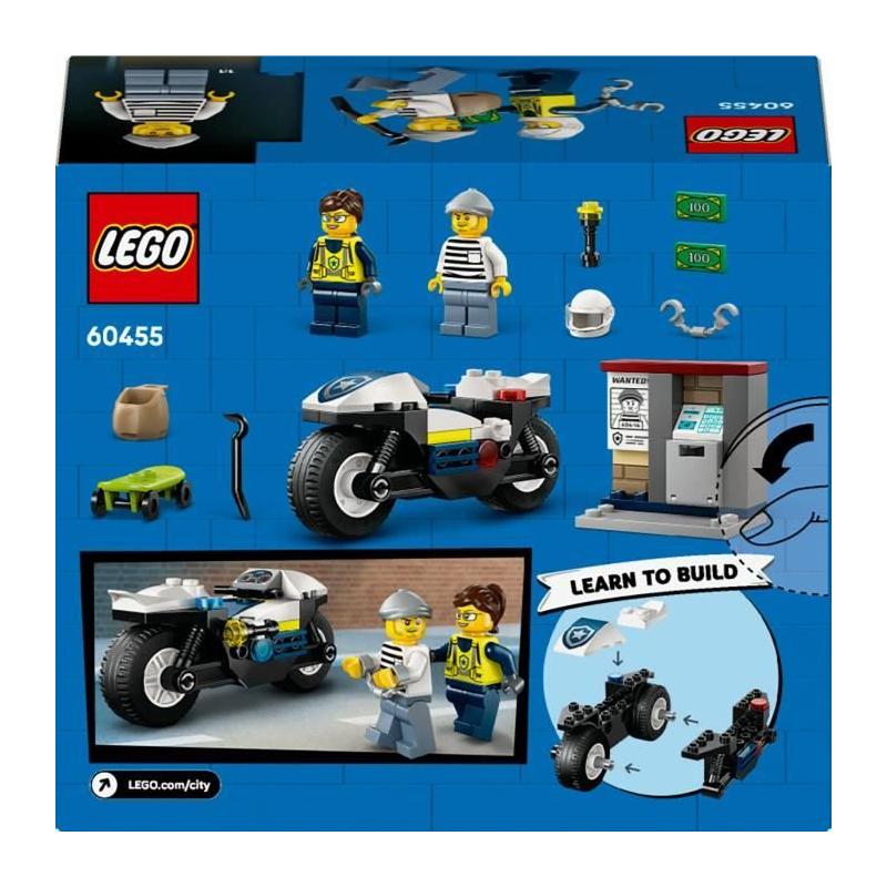 LEGO City 60455: Course-Poursuite en Moto de Police LEGO - 4 ans