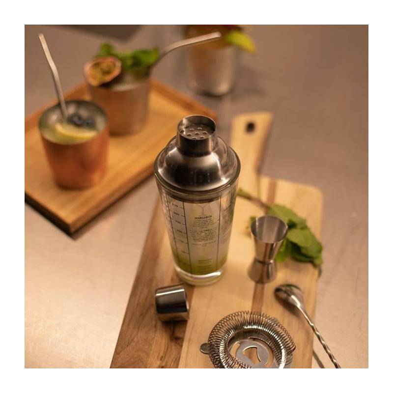 Set cocktails LIVOO 400ml - 1 shaker, 1 doseur, 1 cuillère, 1 passoire