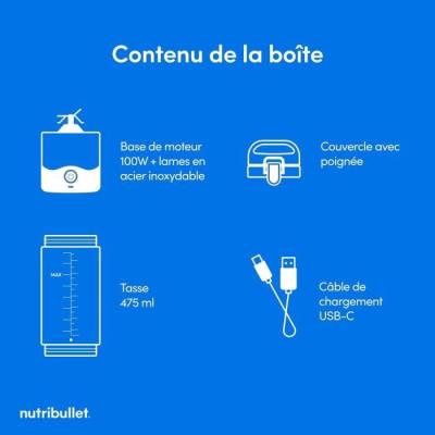 Blender portable Nutribullet NBP003BP - 100 W - Rose