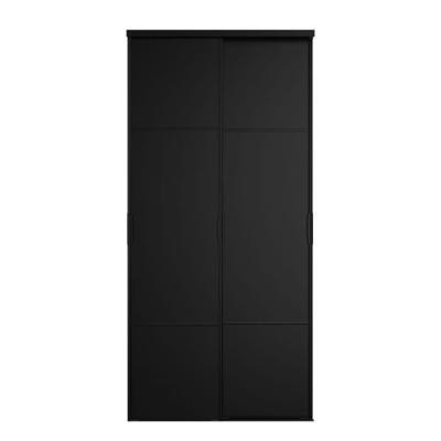 Portes de placard Parisot - Chêne et noir - L.120 x H.250