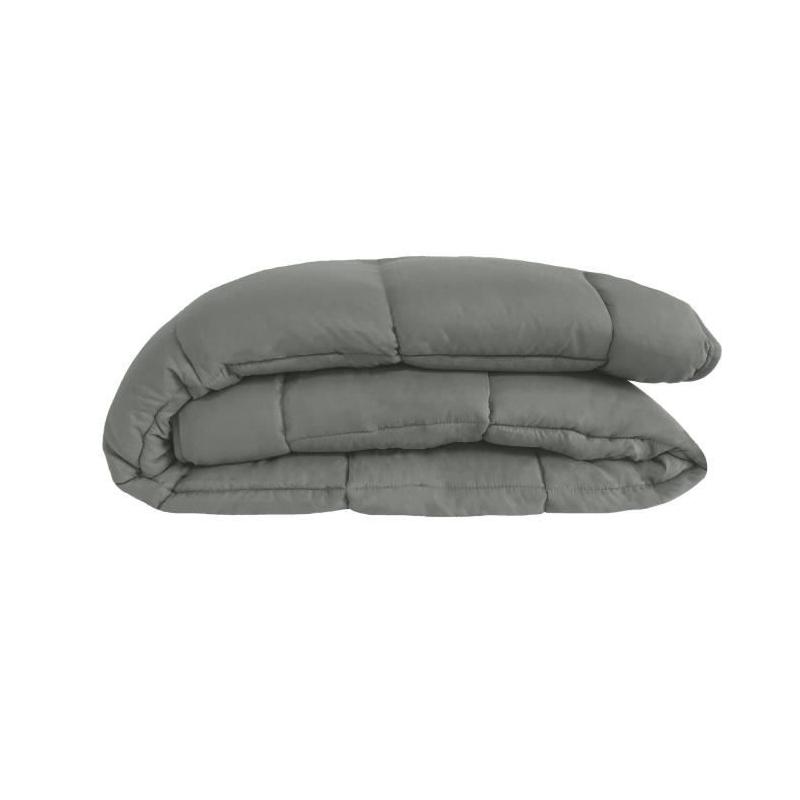 Couette Microfibre 400g/m² CALGARY Gris & Argent 220x240cm