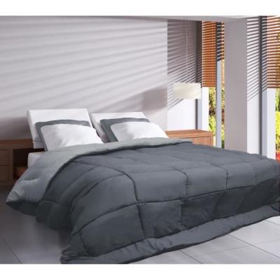 Couette chaude Microfibre 400g/m² Gris & Argent 240x260cm