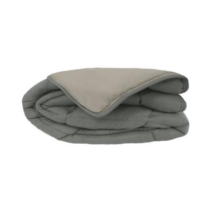 Couette chaude Microfibre 400g/m² Gris & Argent 240x260cm