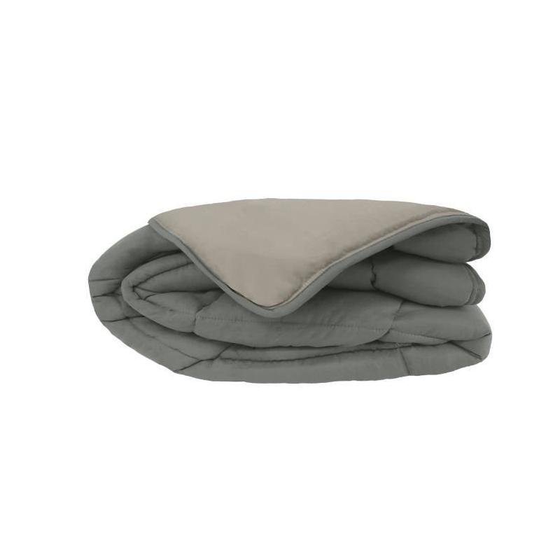 Couette chaude Microfibre 400g/m² Gris & Argent 240x260cm