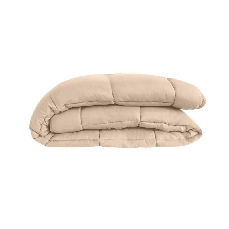 Couette Microfibre 400g/m² Calgary - Beige & Vert - 200x200 cm
