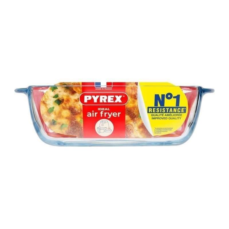 Plat air fryer PYREX 1450141 - Carré en verre borosilicate