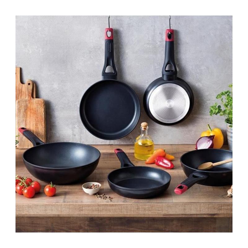 Wok Pyrex 28 cm en aluminium forgé antiadhésif
