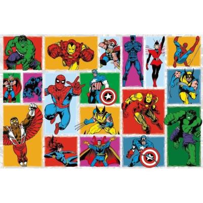 Puzzle 3000 pièces Retro Marvel Mes Héros, Qualité supérieure