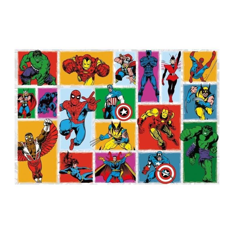 Puzzle 3000 pièces Retro Marvel Mes Héros, Qualité supérieure