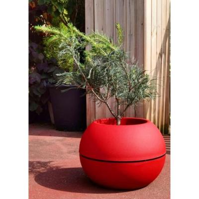 Pot de fleurs Boule D40 rouge - RIVIERA