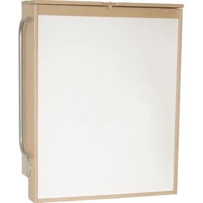 Table à langer murale rabattable - ROBA DSCHUNGELBABY - Matelas rayé multicolore - Bois Naturel
