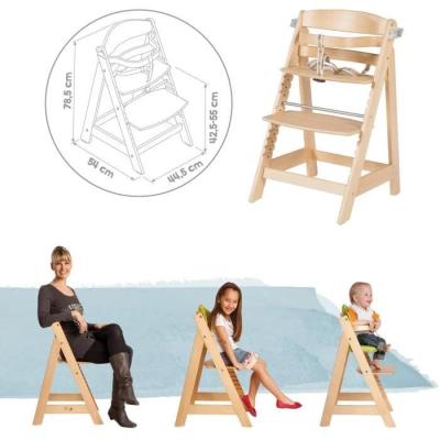 Chaise haute évolutive ROBA - SIT UP CLICK & FUN - Bois Naturel