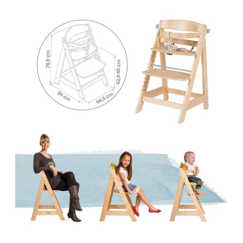 Chaise haute évolutive ROBA - SIT UP CLICK & FUN - Bois Naturel
