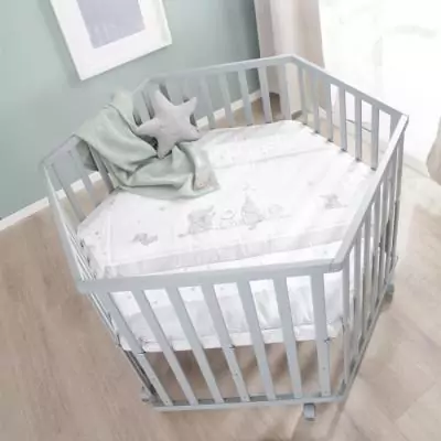 Parc bébé évolutif hexagonal ROBA STERNENZAUBER - Motif Éléphants Parc bébé évolutif hexagonal ROBA STERNENZAUBER - Motif Éléphants