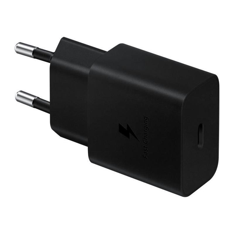 Chargeur Secteur USB C 15W Samsung Noir - Recharge Rapide