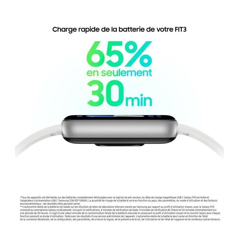 Bracelet Connecté SAMSUNG Galaxy Fit 3 Argent