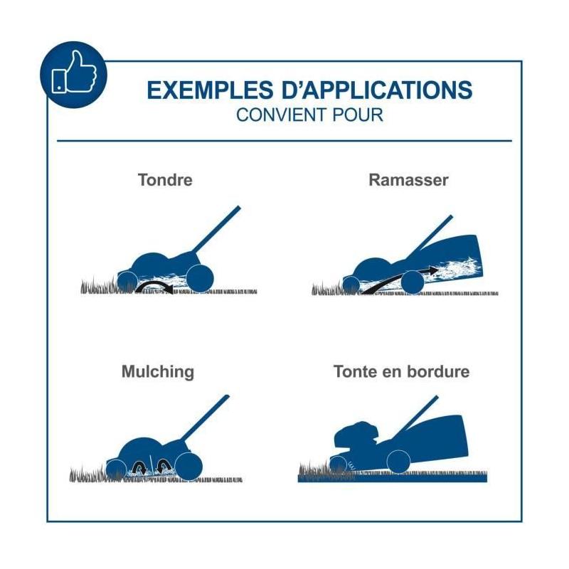 Tondeuse sans fil 32cm+mulching - SCHEPPACH 20V IXES