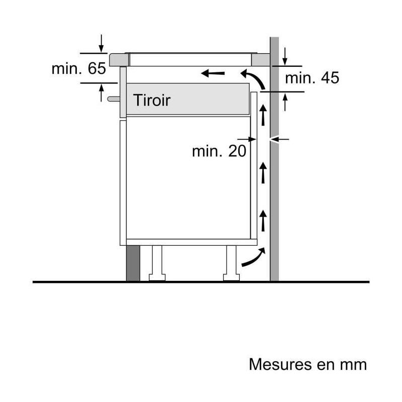 Bosch PUC611AA5E Noir Intégré 60 cm Plaque avec zone à induction 3 zone(s)