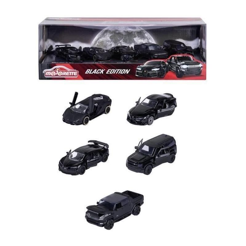 Pack cadeau Majorette - Édition Noire 5 véhicules - Collection STATION DE JEUX