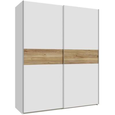 Armoire de chambre SAGITTA - Blanc mat 2 portes coulissantes