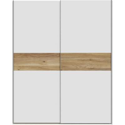 Armoire de chambre SAGITTA - Blanc mat 2 portes coulissantes